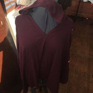 Altar’d State S maroon oversized lounge shirt